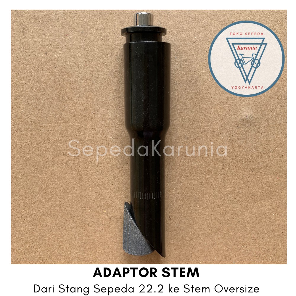 Adaptor Support Stem Sepeda Alloy - Dari Stang Standar Jadul 22.2 ke Stem Oversize Panjang 14 cm