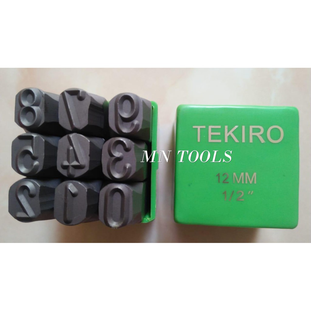 TEKIRO 12 MM SET 9 PCS - ALAT KETOK ANGKA NOMOR MESIN