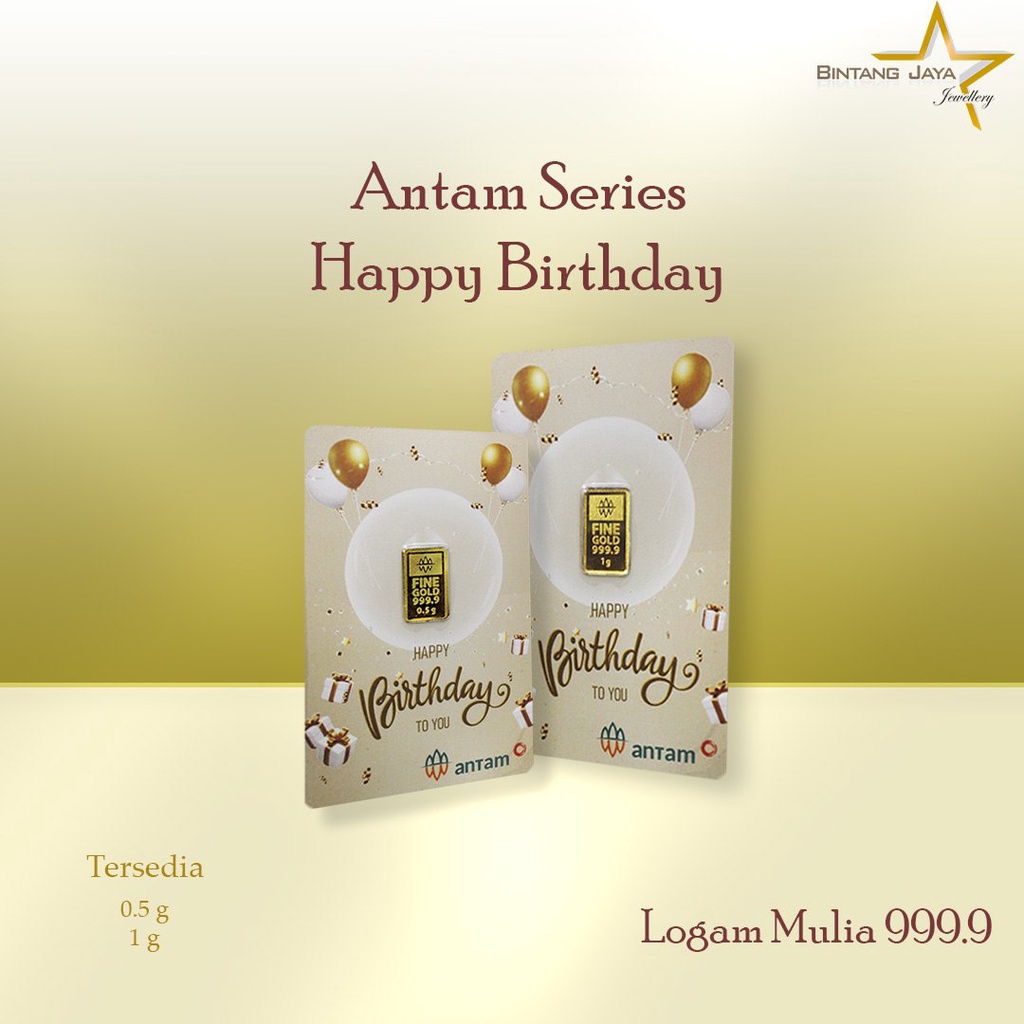 EMAS LOGAM MULIA HADIAH GIFT SERIES ANTAM HARTADINATA 9999 EMAS KITA 0.5 &amp; 1 GRAM GR