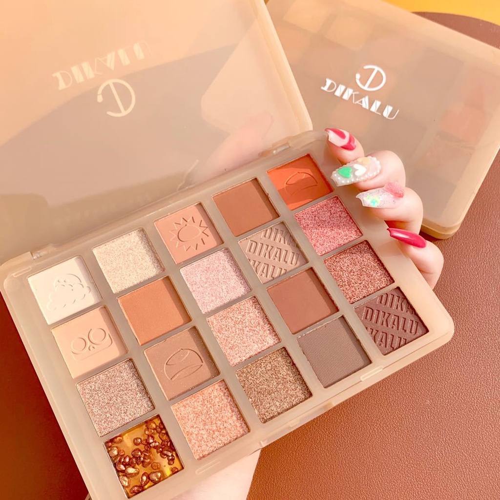 DIKALU Eyeshadow 20 Warna Glitter Matte Kombinasi Tahan Lama JADED-4