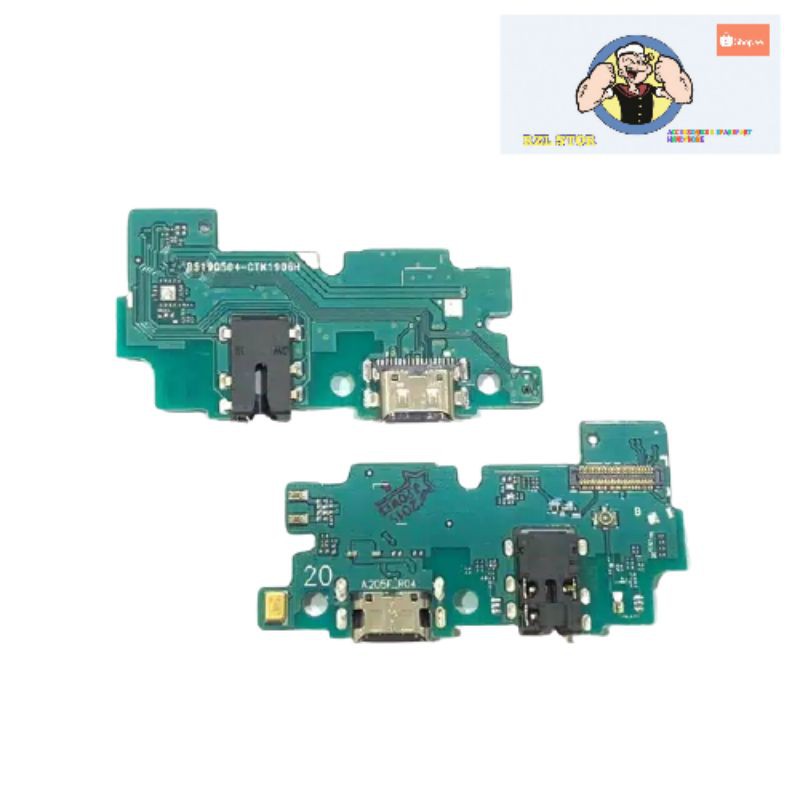 papan konektor fleksibel charger samsung a20 original.