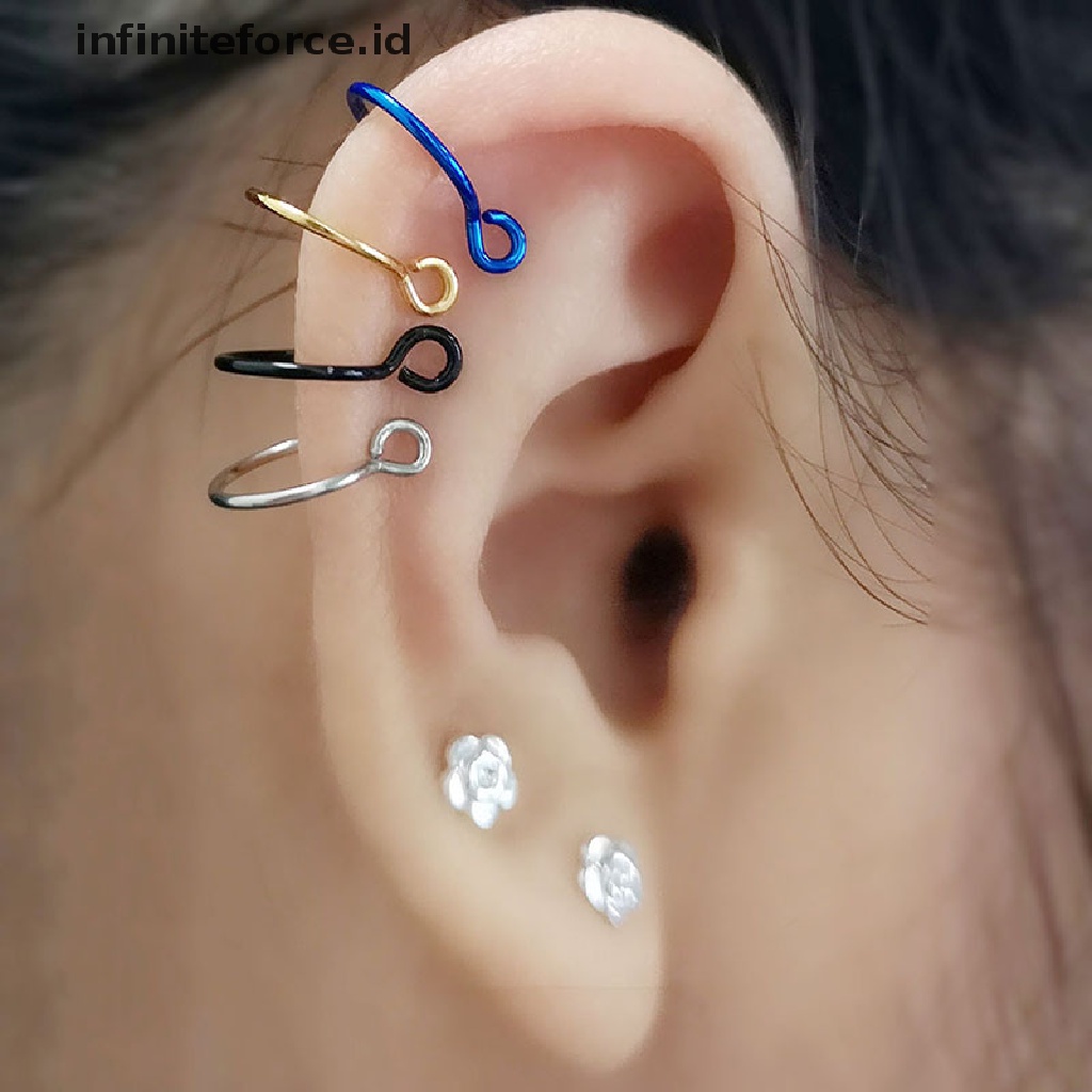 Infiniteforce.id Anting Jepit Hidung / Telinga Tanpa Tindik