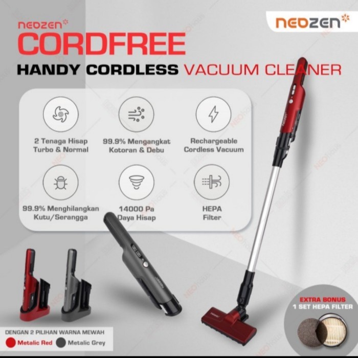 Neozen Cordfree Vacuum Cleaner Cordless Penyedot Debu Tanpa Kabel