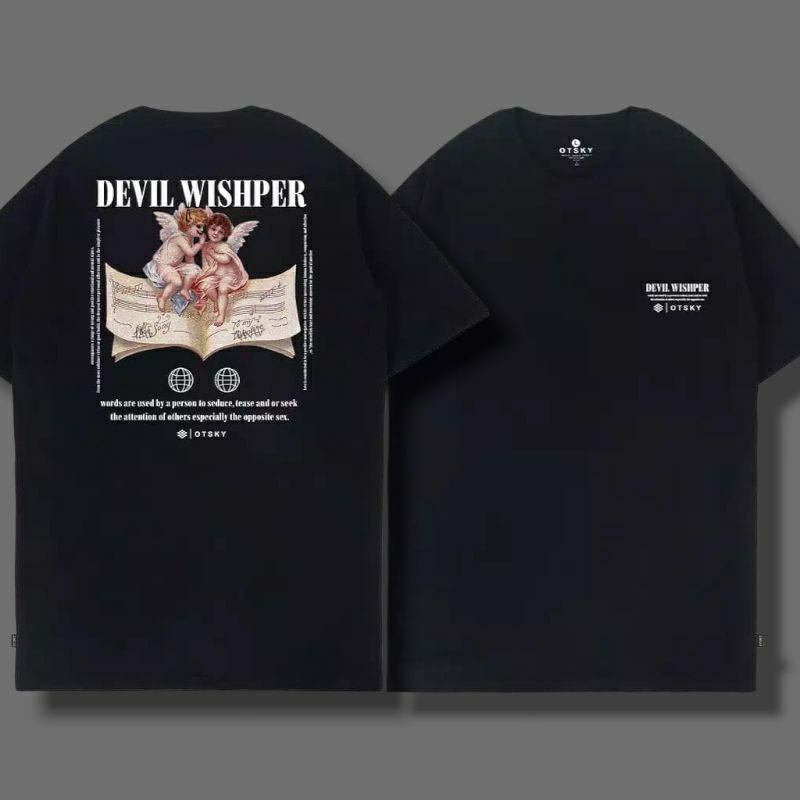 T-shirt Black Otsky devil whisper/pakeain dewasa