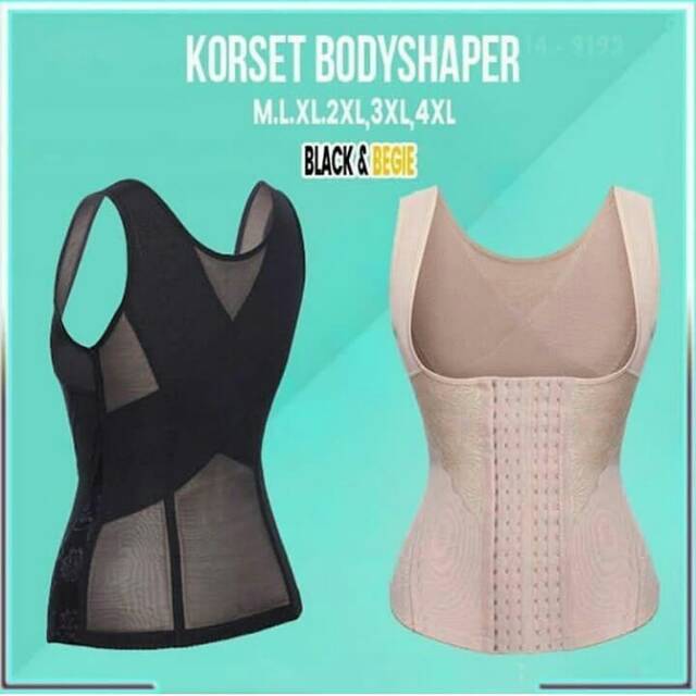KORSET 6 ROWS HOOKS WAIST CINCHER BODY SHAKER - PELANGSING PERUT LONG TORSO