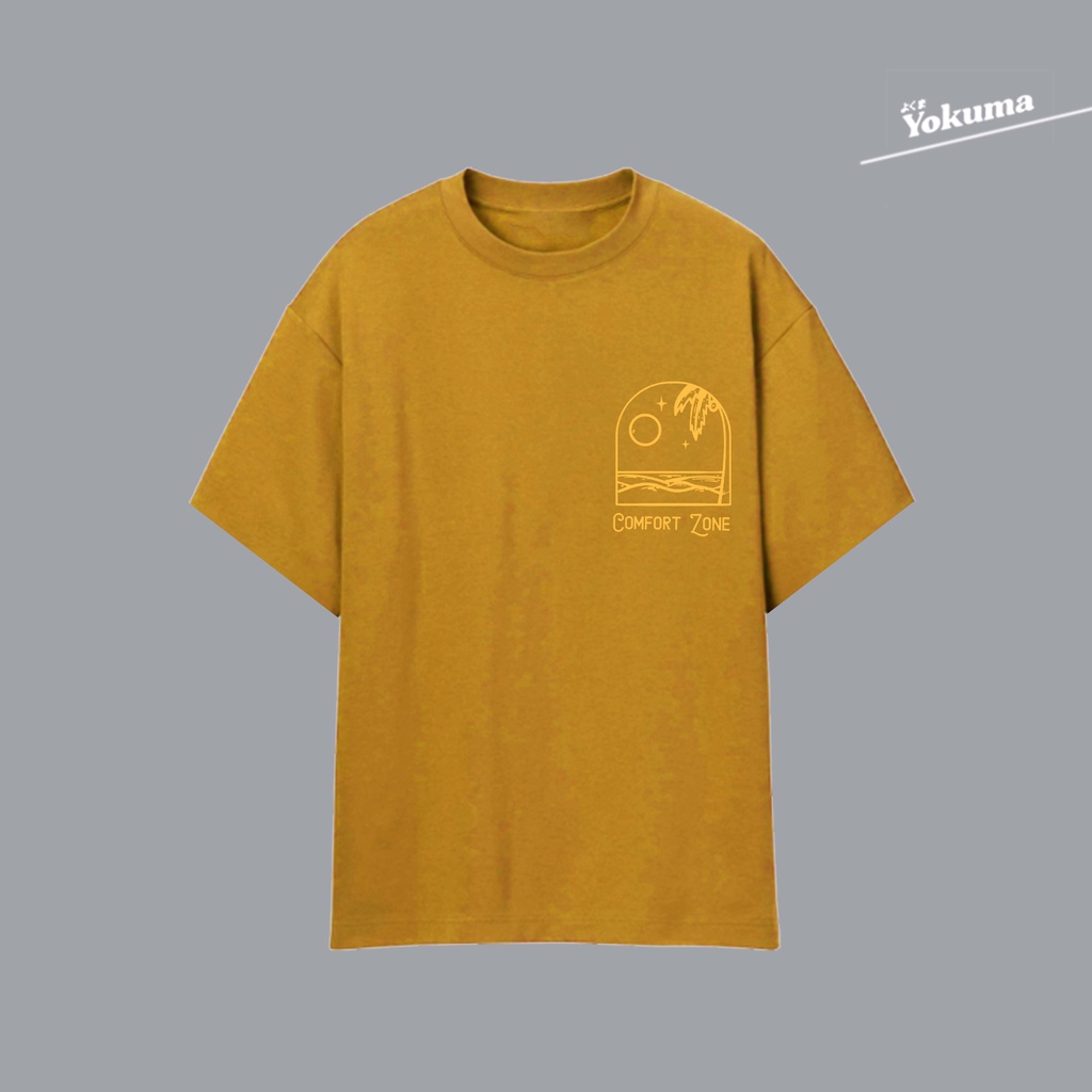 YOKUMA - Comfort Zone Premium T-Shirt Oversized - Mustard