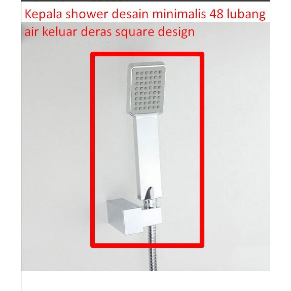 Kepala Shower Desain Minimalis 48 Lubang Air Keluar Deras Square Design