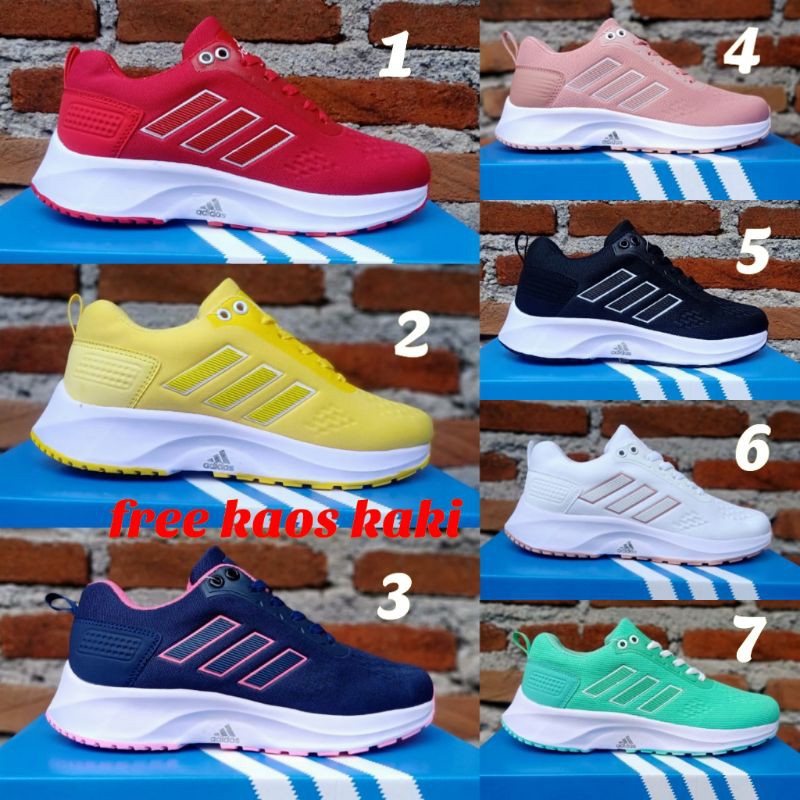 Sepatu cewek adidas olahraga sepatu lari jongging