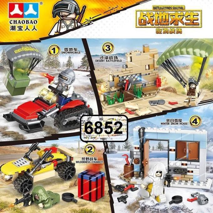 Gaya Lego Chaobao 6852 Battlegrounds Survival Pubg Set @4 Trendi