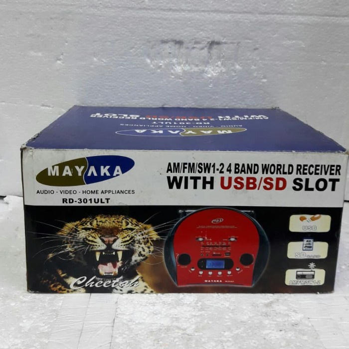 Mayaka Radio RD-301 ULT AM/FM/SW1-2 4 BAND Garansi