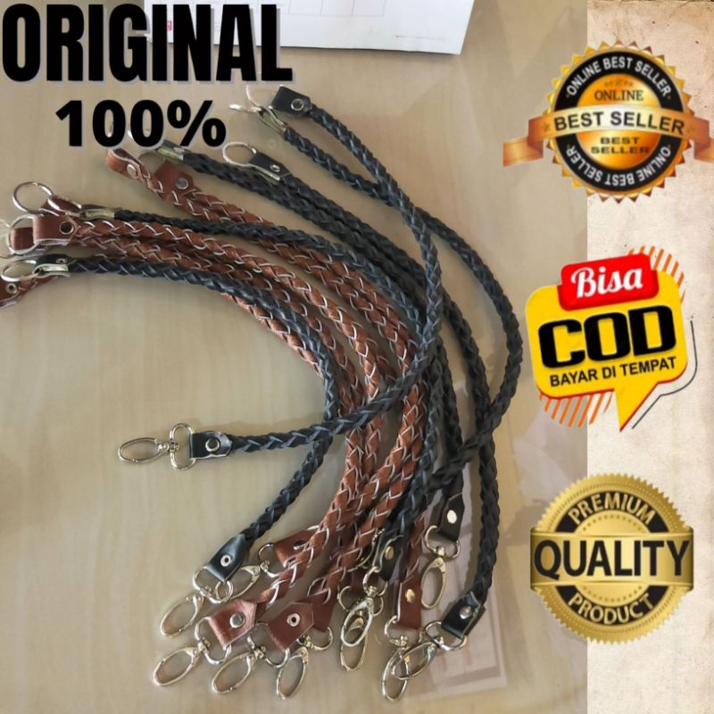 tali dompet kulit tali dompet kepang