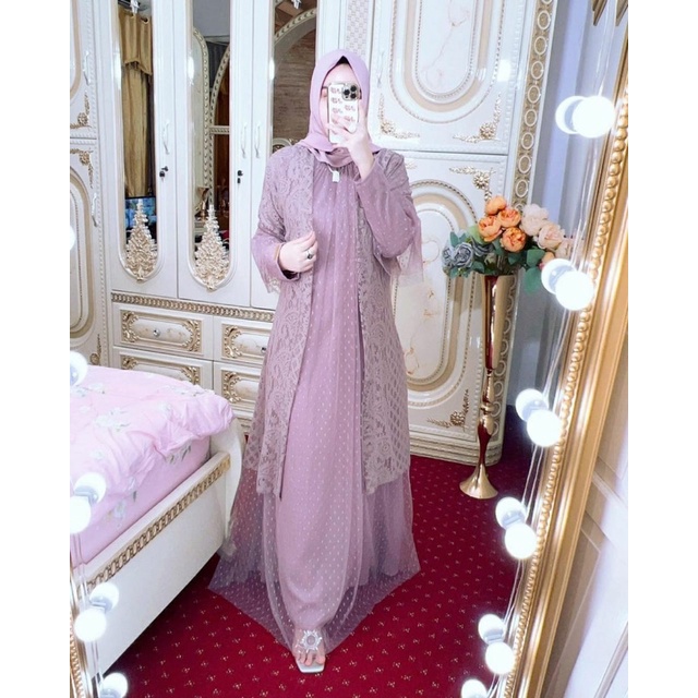 Gamis Yuna by ozias Gamis pesta rompi lepas Gamis pesta brokat Gamis maxi Gamis remaja hari raya