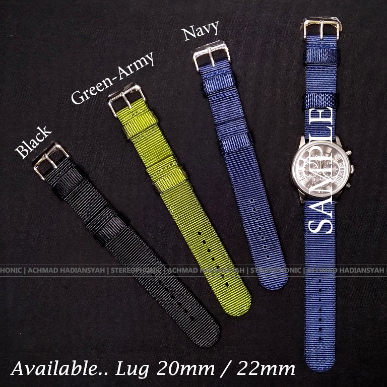 Aftermarket Strap SEIKO Strap SWISSARMY Strap Kanvas 20mm Strap Kanvas 22mm Strap Nato Kanvas 20mm