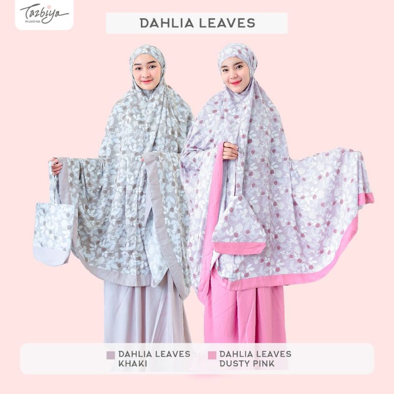 Mukena Tazbiya Dahlia Leaves Series Allsize Jumbo Dewasa Katun Rayon