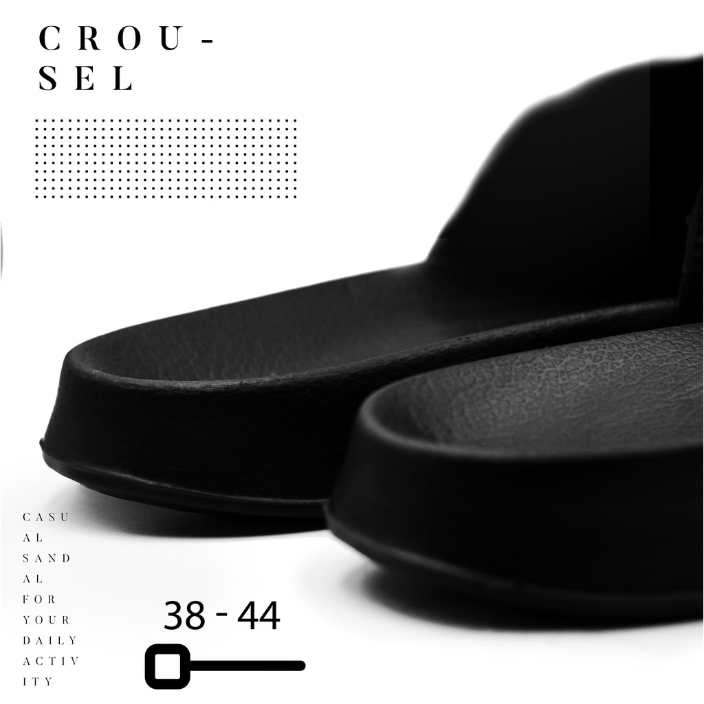 Crousel Sandal slop Casual \ Unisex - Caesar Black X Grey-4
