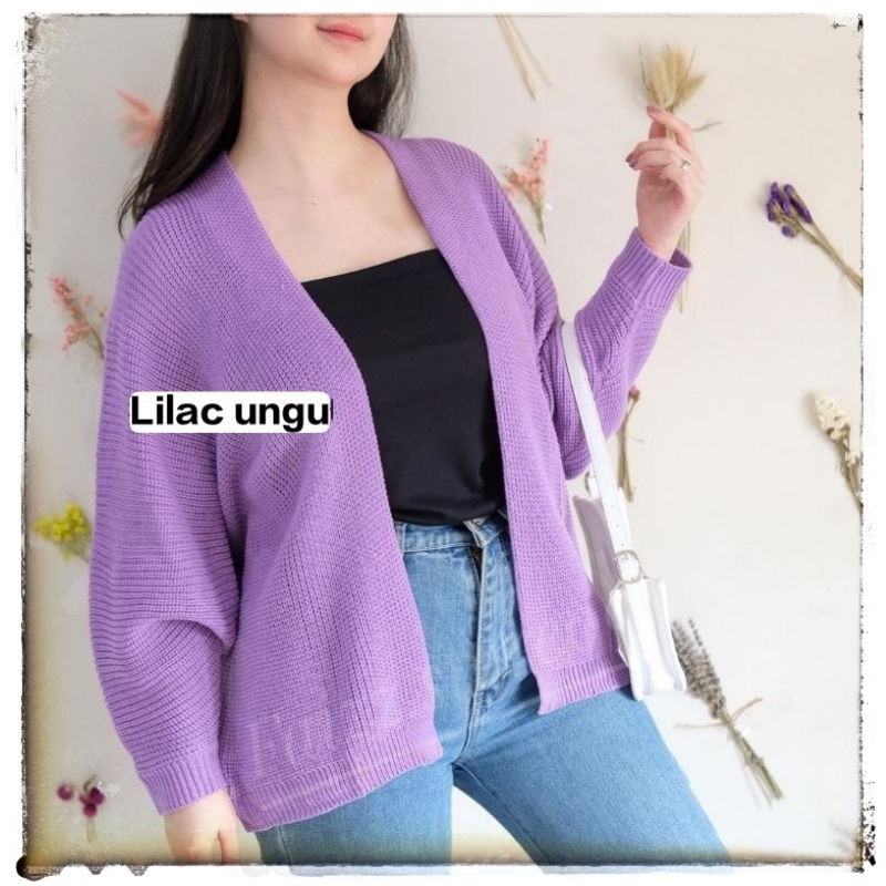 Zelline official cardigan batwing rajut terbaru