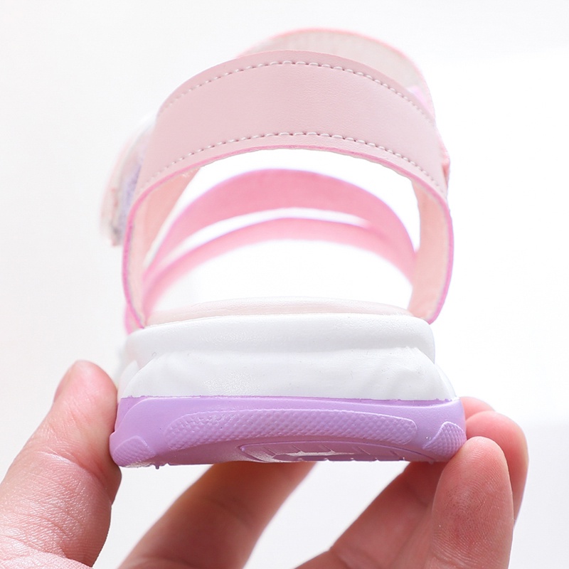 Impor Sepatu Sandal Anak Velcro bawah pelangi