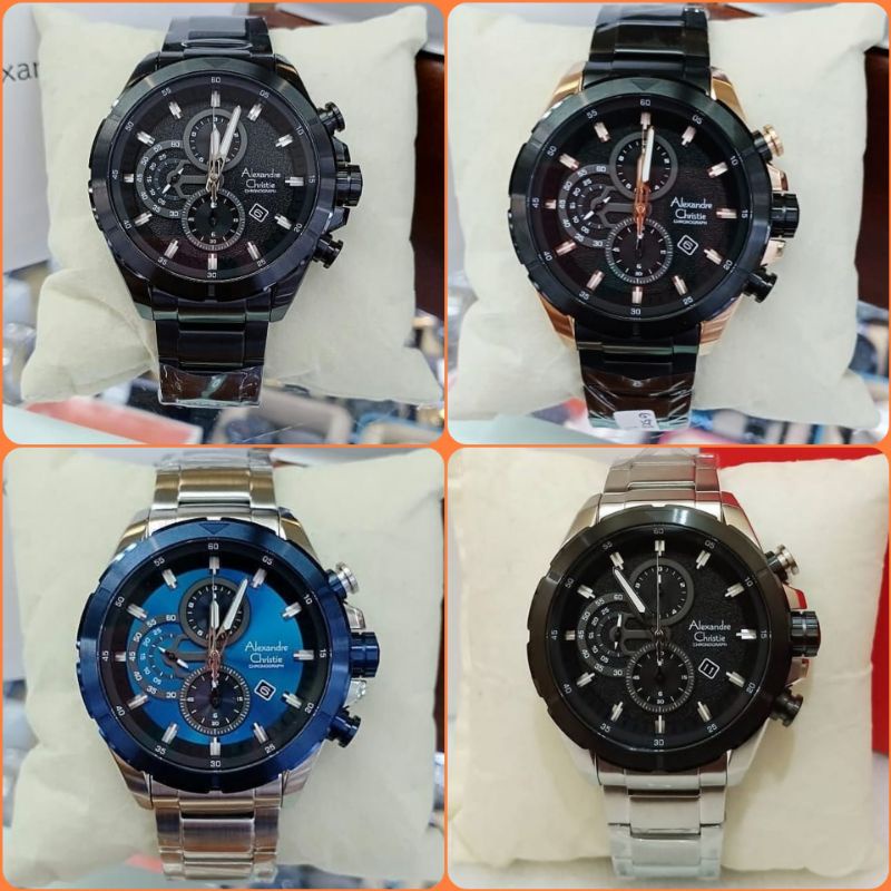 JAM TANGAN ALEXANDER CHRISTIE PRIA AC 6508 STAINLESS STEEL CASE ORIGINAL GARANSI RESMI Alexandre Chr