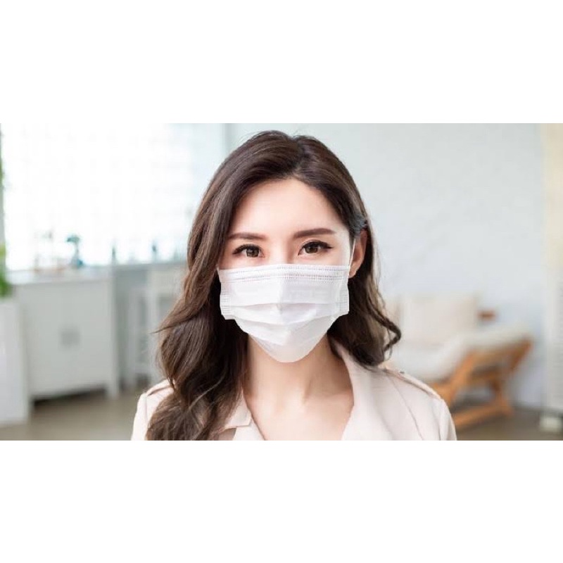 MASKER 3PLY PUTIH EARLOOP (50pcs)