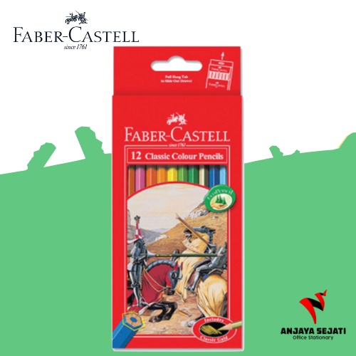 

Pensil Warna Faber Castell | Pensil Gambar Classic 12L (Long)