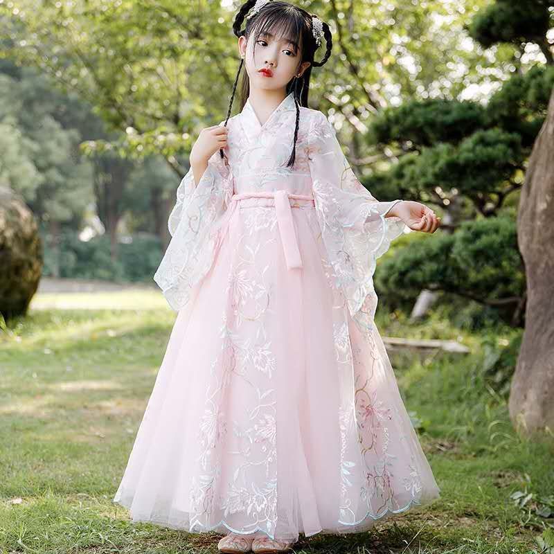 Girls' ancient clothes super immortal Han clothes Ru skirt summer clothes children's Tang clothes su