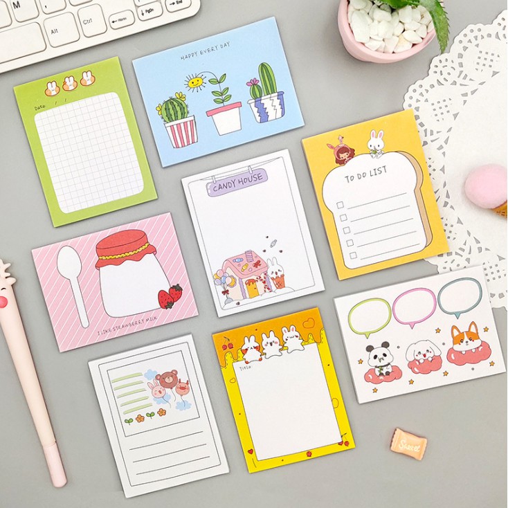 

Sticky notes paper kartun memo tempel lucu