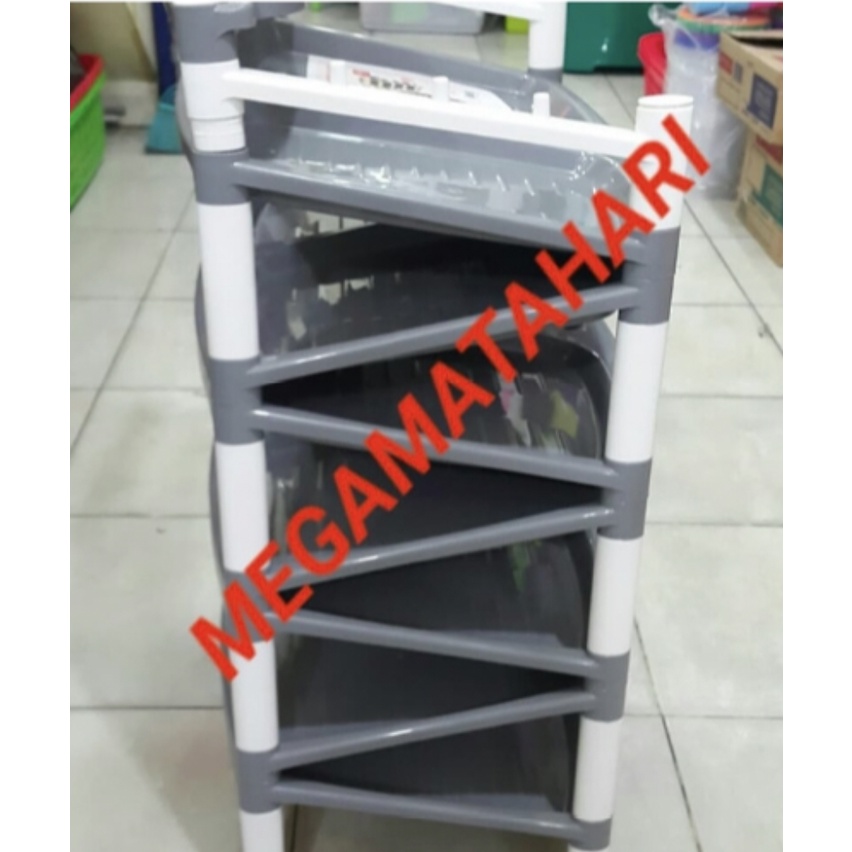 (EKSPEDISI) Rak Sepatu ZigZag Susun 7 / Ziga Shoes Rack BRR005 Maspion
