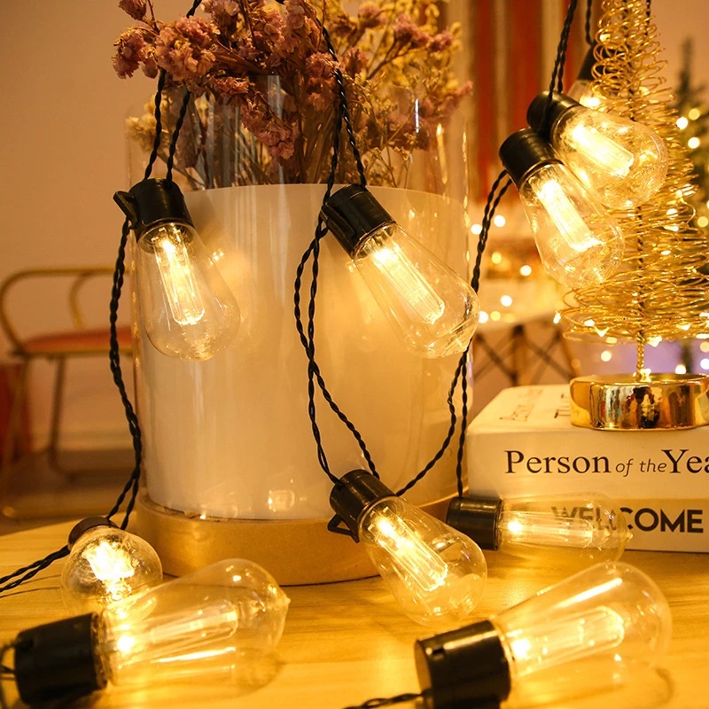 LED Solar Long Bulb LED String Light Indoor Fairy Light String