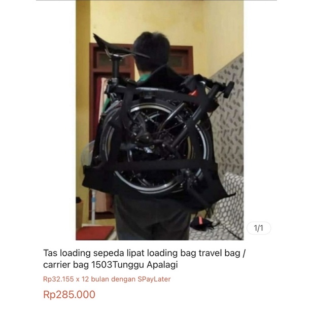 Baca Deskripsi Ransel Sepeda Lipat Traveling