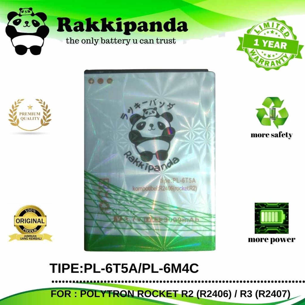 (R/K)- RakkiPanda - PL-6T5A PL 6T5A PL6T5A / PL-6M4C PL 6M4C PL6M4C Polytron Rocket R2 R2406 / R3 R2407 - Batre Batrai Baterai