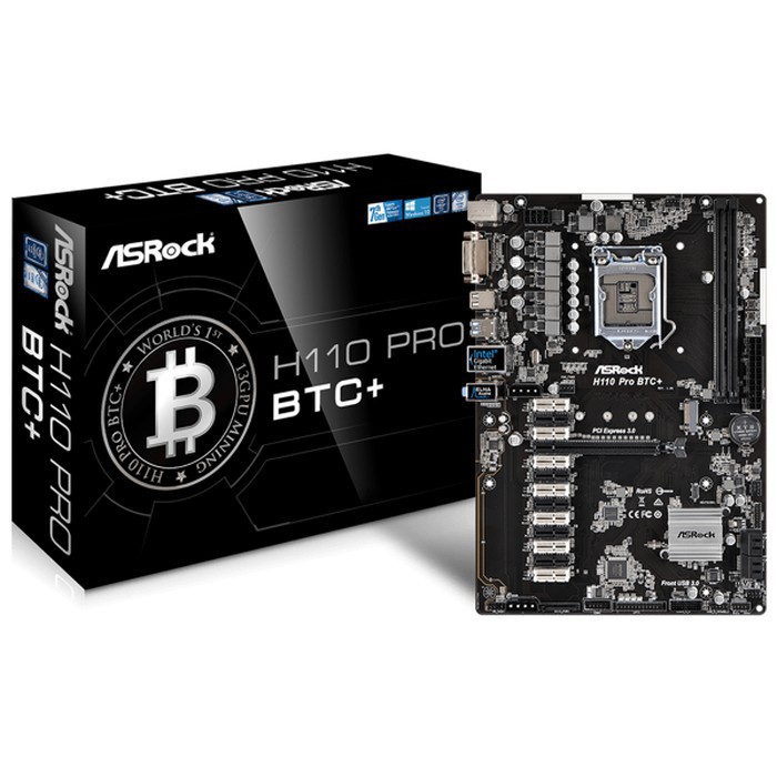 MSAS I Mainboard ASRock H110 Pro BTC+ Socket 1151 For Mining I MS0405AS