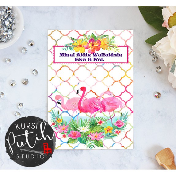 

Amplop Uang buat kondangan lebaran motif flamingo bisa custom nama