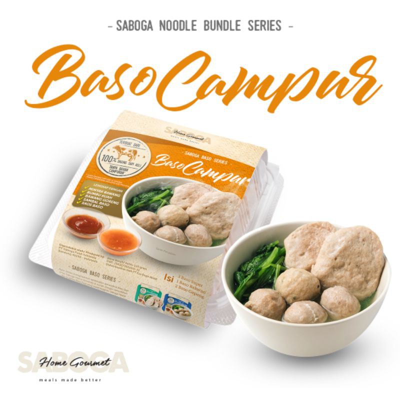 

BAKSO Campur Saboga Daging Sapi Asli Halal