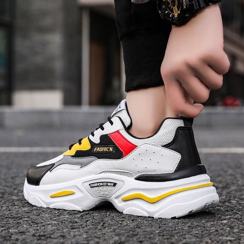 sepatu sneakers cowok versi Korea baru dari tren sepatu pria olahraga kasual HR02