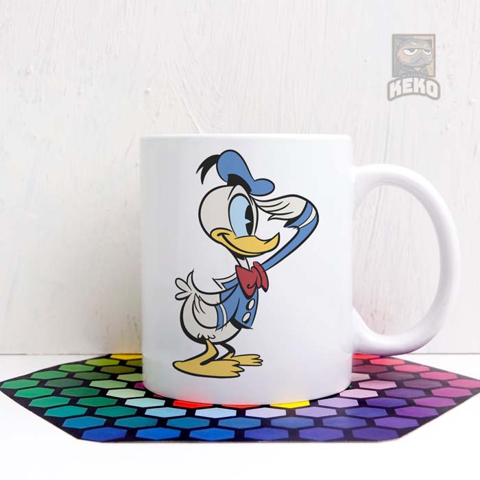 Mug Keramik Main Mickey Shorts Donald Duck Salute
