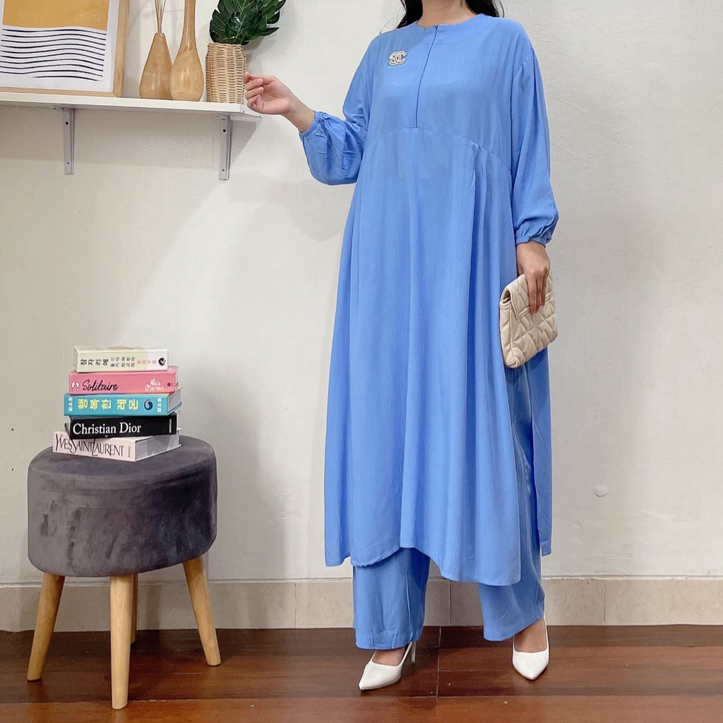 Oneset Krinkle Premium Belah Samping-2