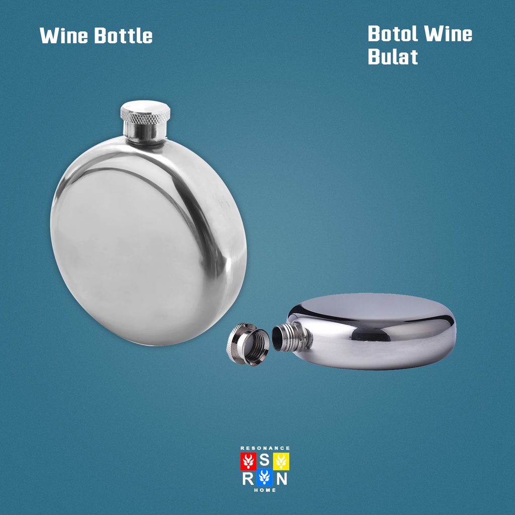 Botol Minum Wine 5oz Bulat Botol Minum Travel Stainless Steel | Resonance Home