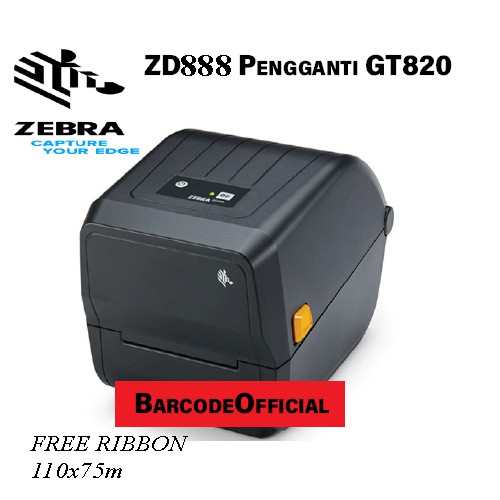 BARCODE PRINTER ZEBRA ZD-888 THERMAL TRANSFER & DIRECT THERMAL PENGGANTI GC-420t,GK888t,GT-820