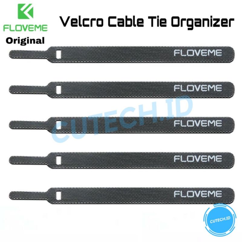 FLOVEME Velcro Cable Tie Organizer Cord Holder Strap PENGIKAT KABEL