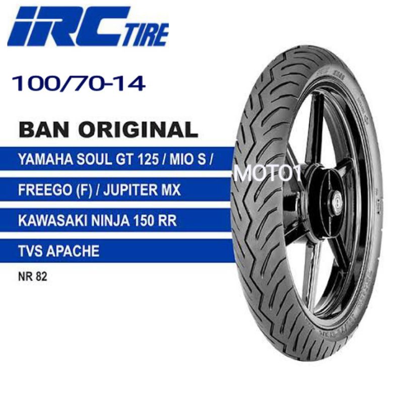 BAN IRC 100/70-14 TUBELESS