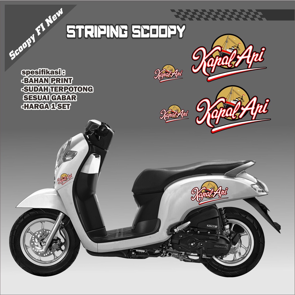 striping scoopy motif kapal api stiker kapal api