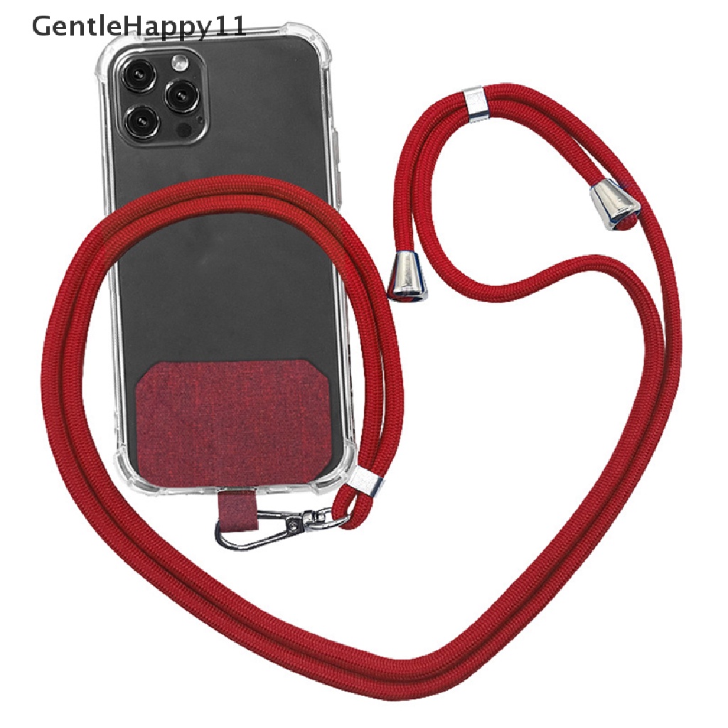 Gentlehappy Universal Crossbody Nylon Patch Phone Lanyards Tali Lanyard Tali Ponsel