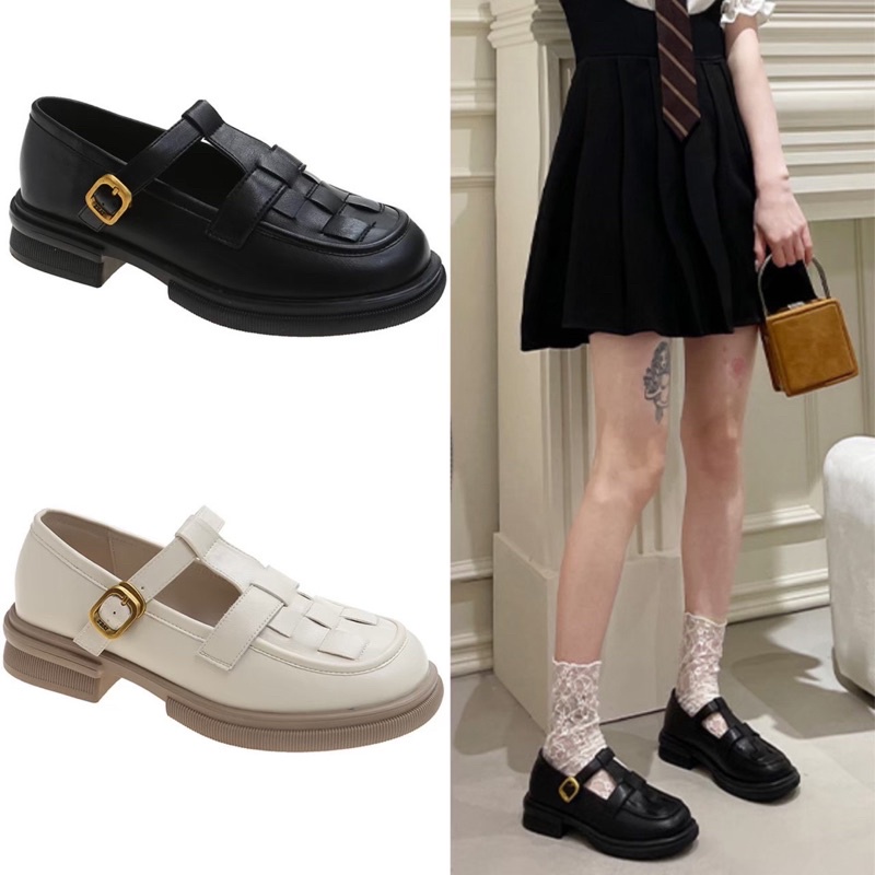 AVANCEID 1886 Sepatu Sandal Sneakers Heels Wanita Kerja Docmart Hitam Import
