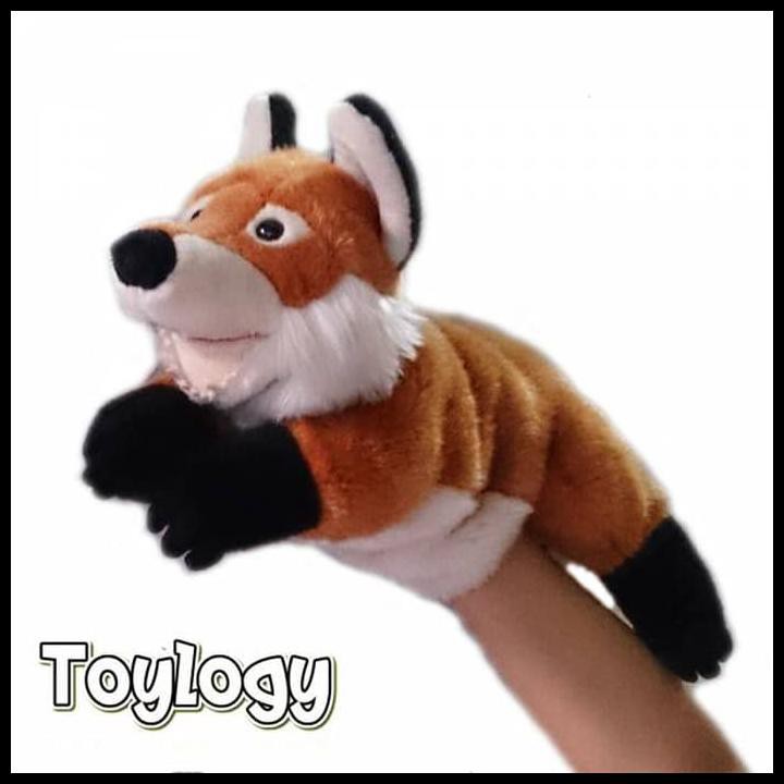Boneka Tangan Hewan Rubah Merah Red Fox Hand Puppet Kode Id