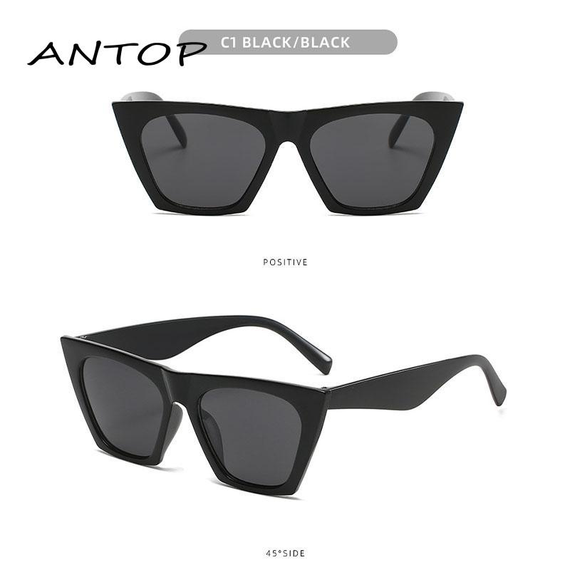 Kacamata Hitam Wanita/Pria Bentuk Persegi Sunglasses Korean Gaya Retro INS Fashion ANTOP