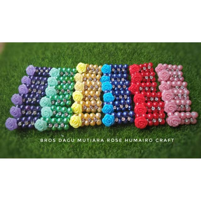 Bros dagu mutiara rose /peniti dagu /bros mutiara