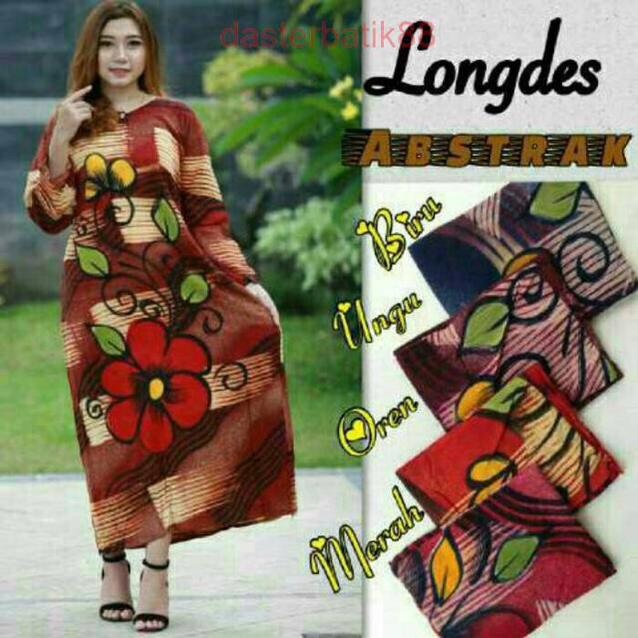 DASTER BATIK Longdress abstrak / grosir batik murah pekalongan BATIK JOGJA