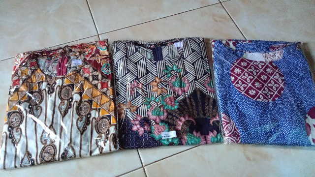Setelan Batik Wanita Katun Stret A150