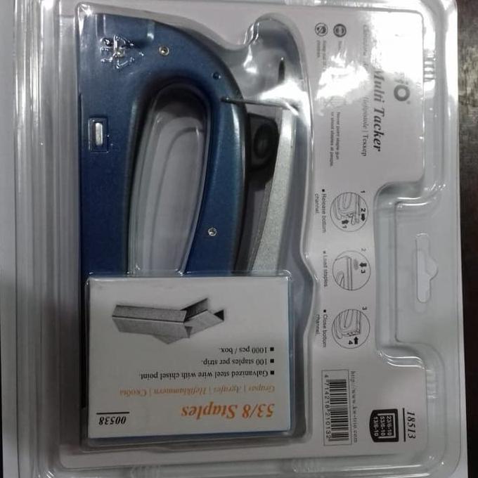 

New Stapler Tembak Kw-Trio 85136 Gun Tacker + Isi Staples Nya