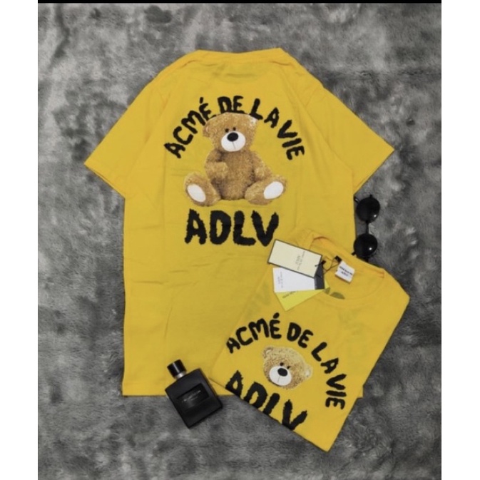 New KAOS T-SHIRT BEAR ADLV ACME DE LA VIE LENGAN PENDEK PREMIUM PRIA WANITA
